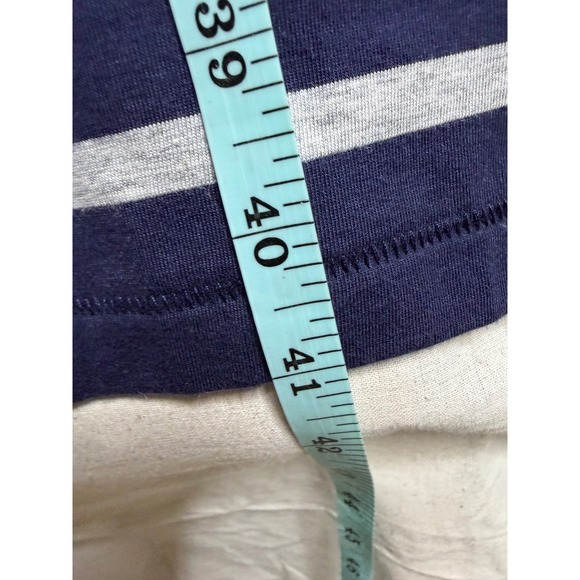 New Soft Surroundings Bridgeport Striped Long Sleeve Dress size Medium Blue/Gray - Picture 9 of 9